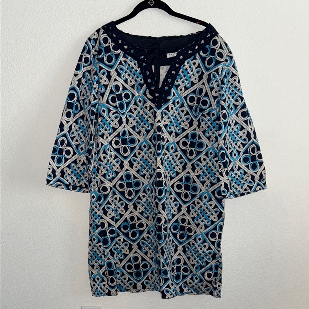 Trina Turk Nautical Blue Patterned Shift Dress!